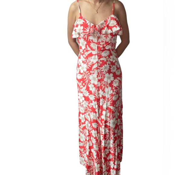 BNWT Red Floral Print Summer Dress - Picture 2 of 9